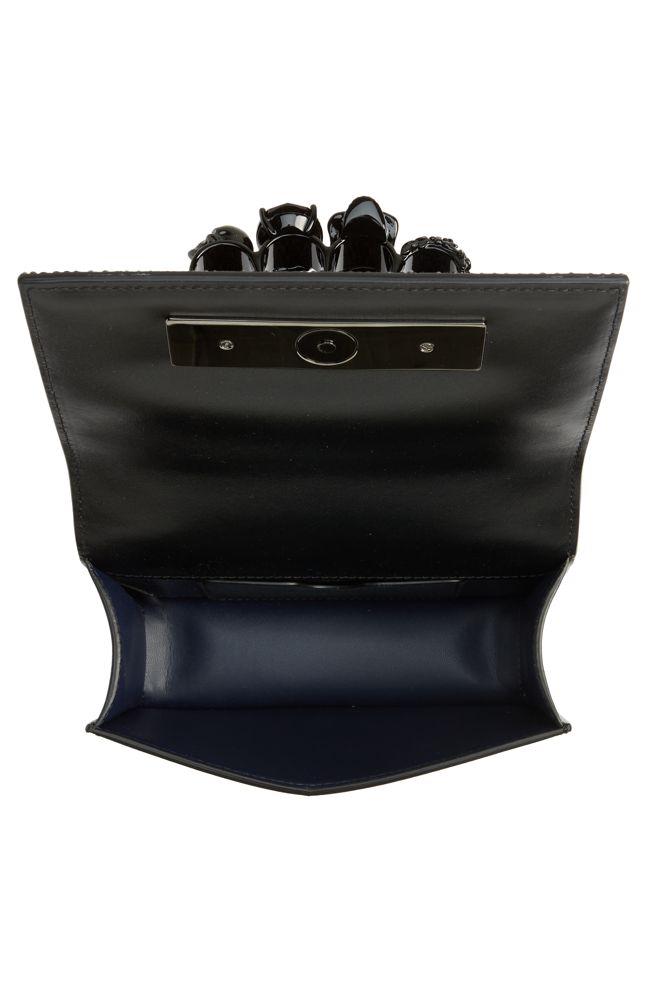 McQueen Mini Jeweled Crystal Embellished Satchel, Alternate, color, 