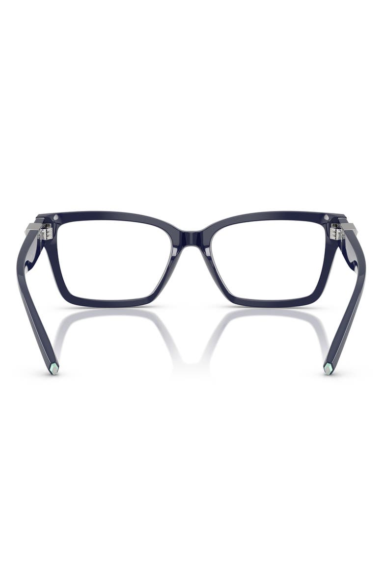 Tiffany & Co. 54mm Square Optical Glasses, Alternate, color, Solid Dark Blue/ Demo Lens