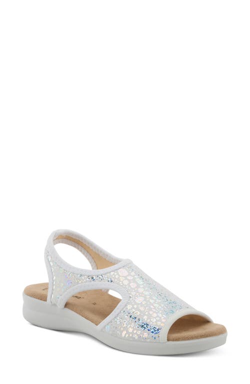 Flexus By Spring Step Nyaman Slingback Sandal In Silver