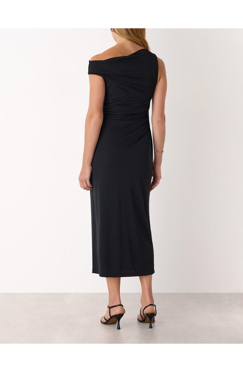 Whistles Jersey Crepe Asymmetric Dress, Alternate, color, Black