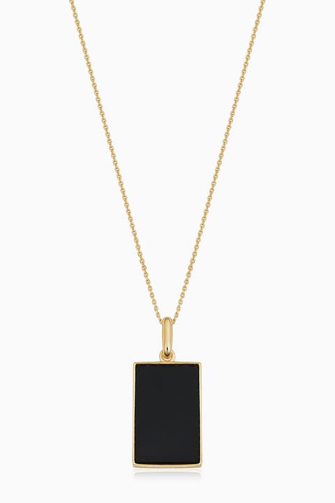 14K Gold Tag Me Pendant Necklace