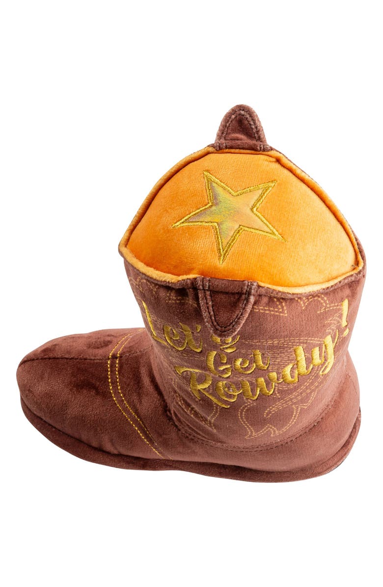 Haute Diggity Dog Cowboy Boot Squeaker Dog Toy, Alternate, color, Brown