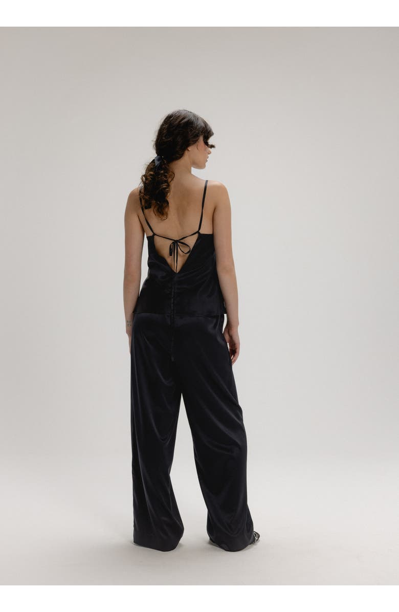 Alas V-Neck Sleeveless Silk Blouse, Alternate, color, Black