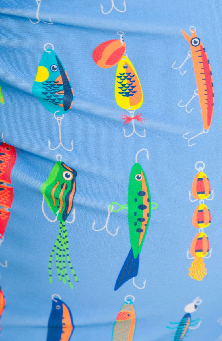 RuffleButts Gone Fishin' One-Piece Swimsuit, Alternate, color,