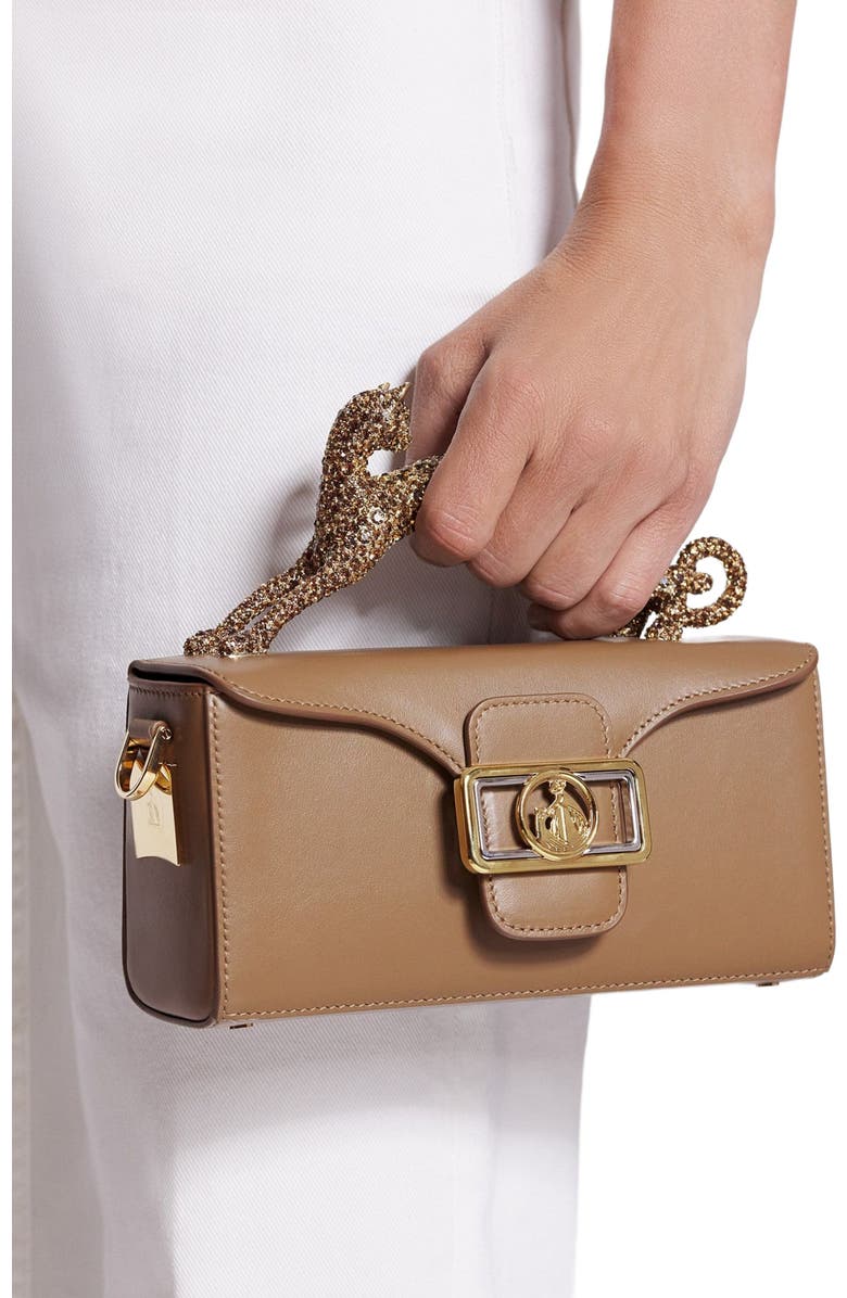 Lanvin Nano Pencil Cat Bag In Leather And Rhinestone, Alternate, color,