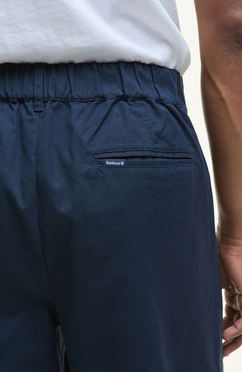 Barbour Cole Relaxed Fit Pleated Cotton Poplin Chinos, Alternate, color, Navy