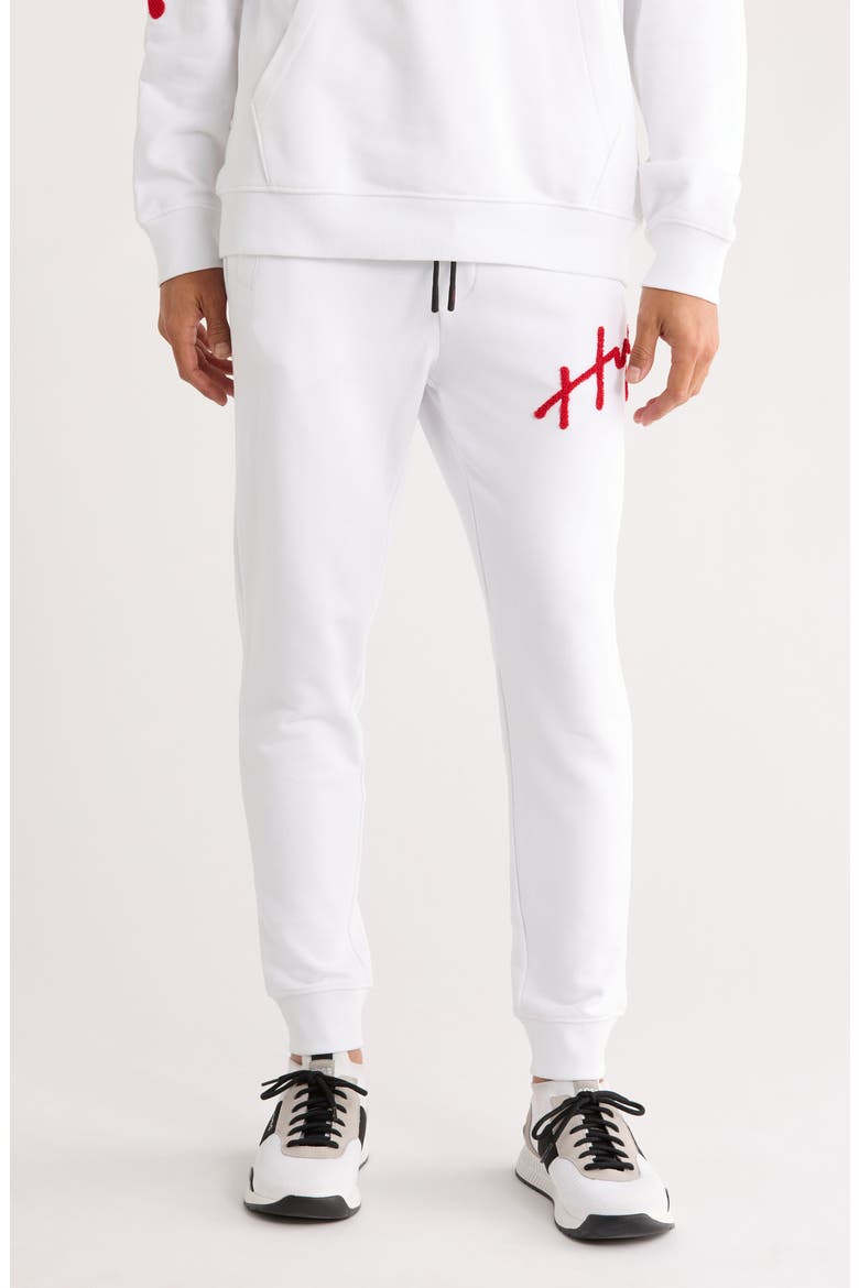 Drog Logo Cotton Pants, Main, color, WHITE