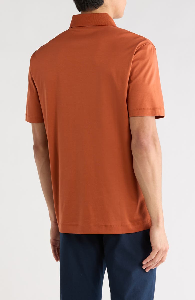 BOSS Parris Cotton Polo, Alternate, color, Dark Orange