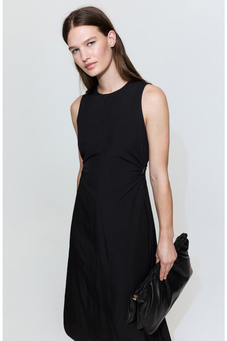 Side Cutout Sleeveless Dress, Alternate, color, BLACK