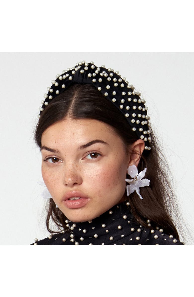 Lele Sadoughi Imitation Pearl Headband, Alternate, color,