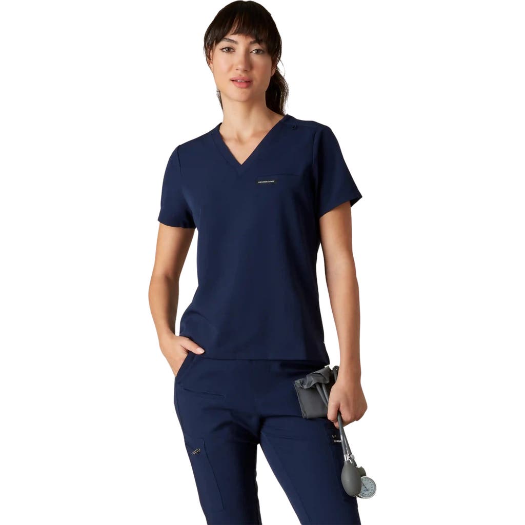 Members Only Bari 1-Pocket Scrub Top in Navy  product