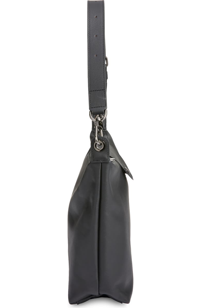 Longchamp Medium Le Pliage Xtra Leather Hobo Bag, Alternate, color, Black