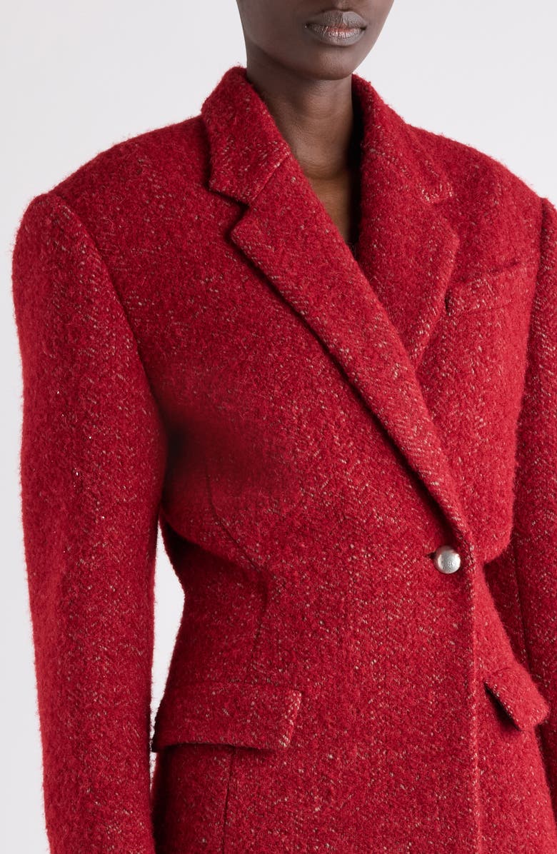 Isabel Marant Gallie One-Button Blazer, Alternate, color, Deep Red