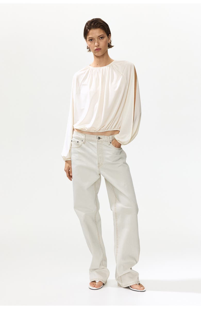 H&M Open-sleeve Top, Alternate, color, Cream