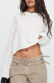 Princess Polly Riala Boatneck High-Low Sweater