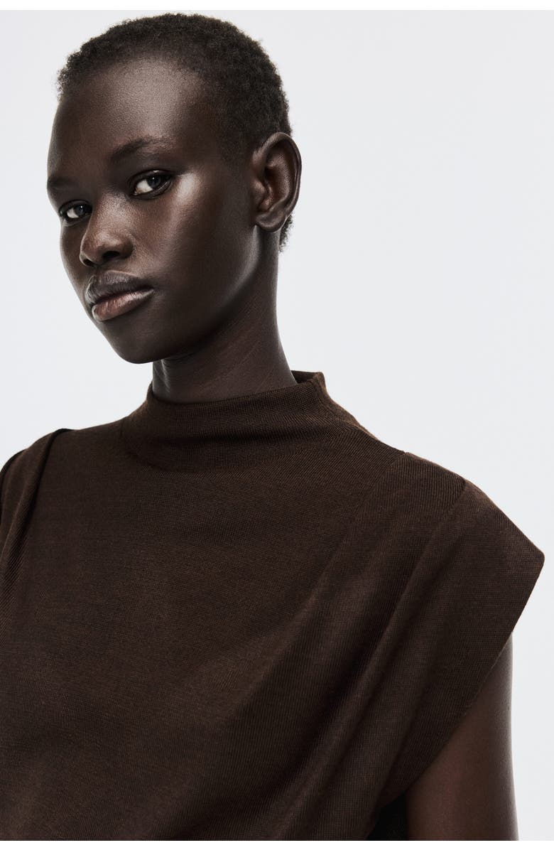 H&M Fine-knit Top, Alternate, color, Brown