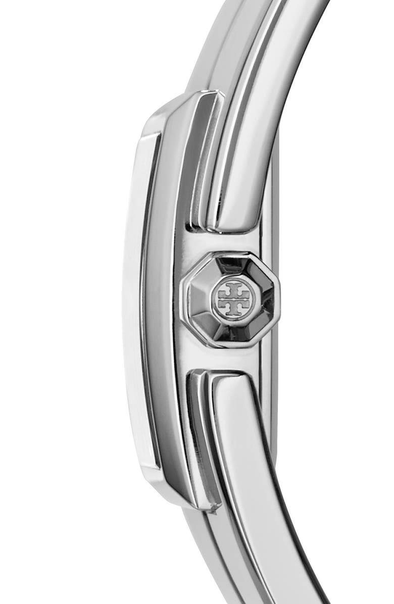Tory Burch 'Sawyer' Square Bangle Watch, 20mm, Alternate, color, 