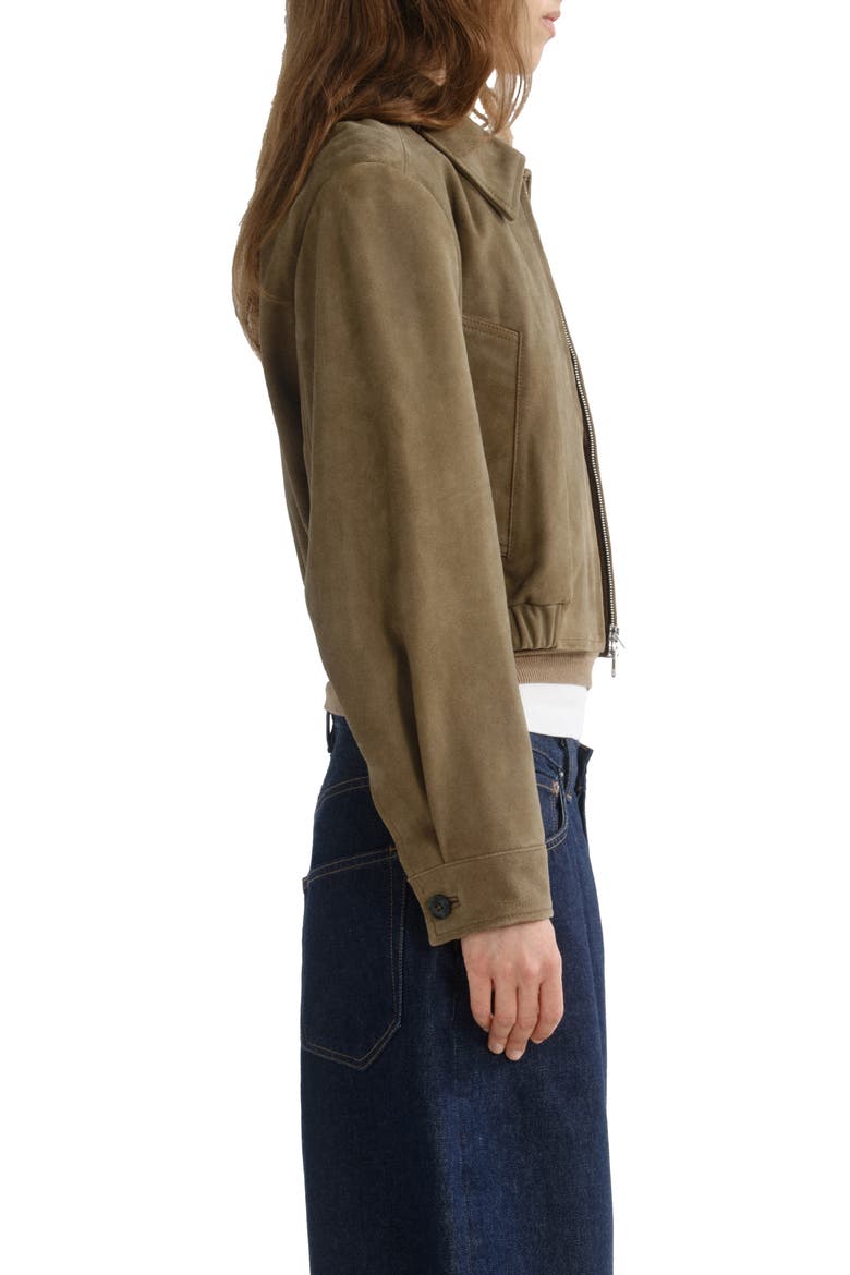 x Shoreditch Ski Club Nahla Suede Jacket, Alternate, color, CANOPY MD DUSKY GREEN