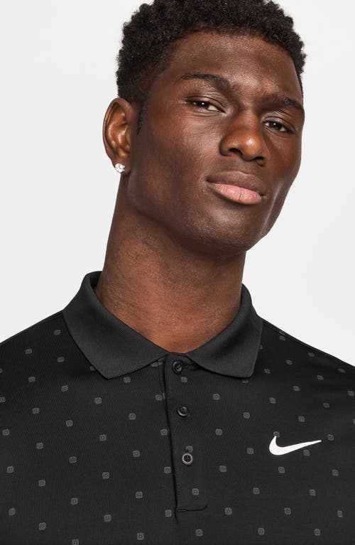 Nike Men's Tour Dri-fit Golf Polo In Black/white