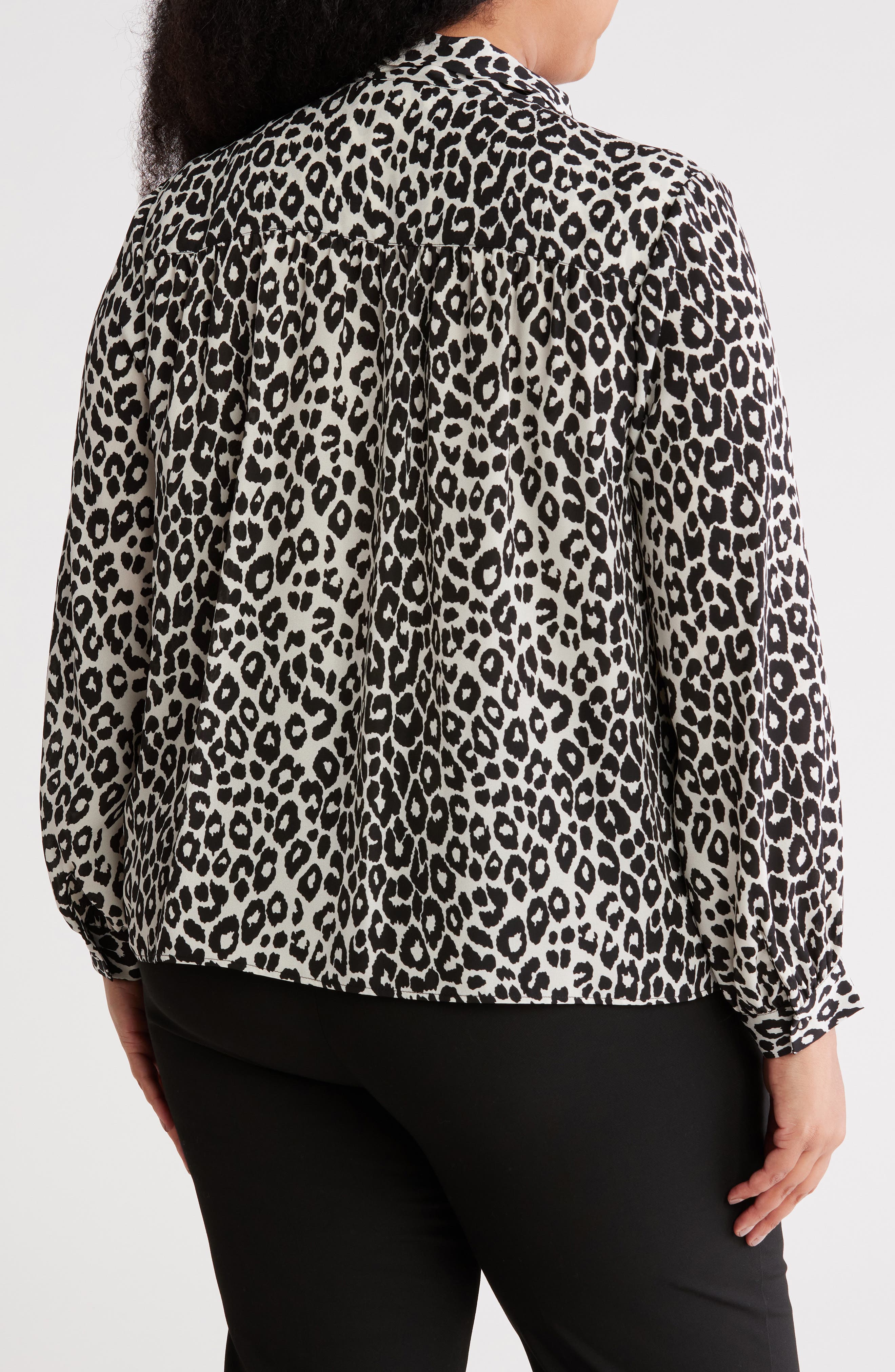Tie Neck Long Sleeve Top - image 2
