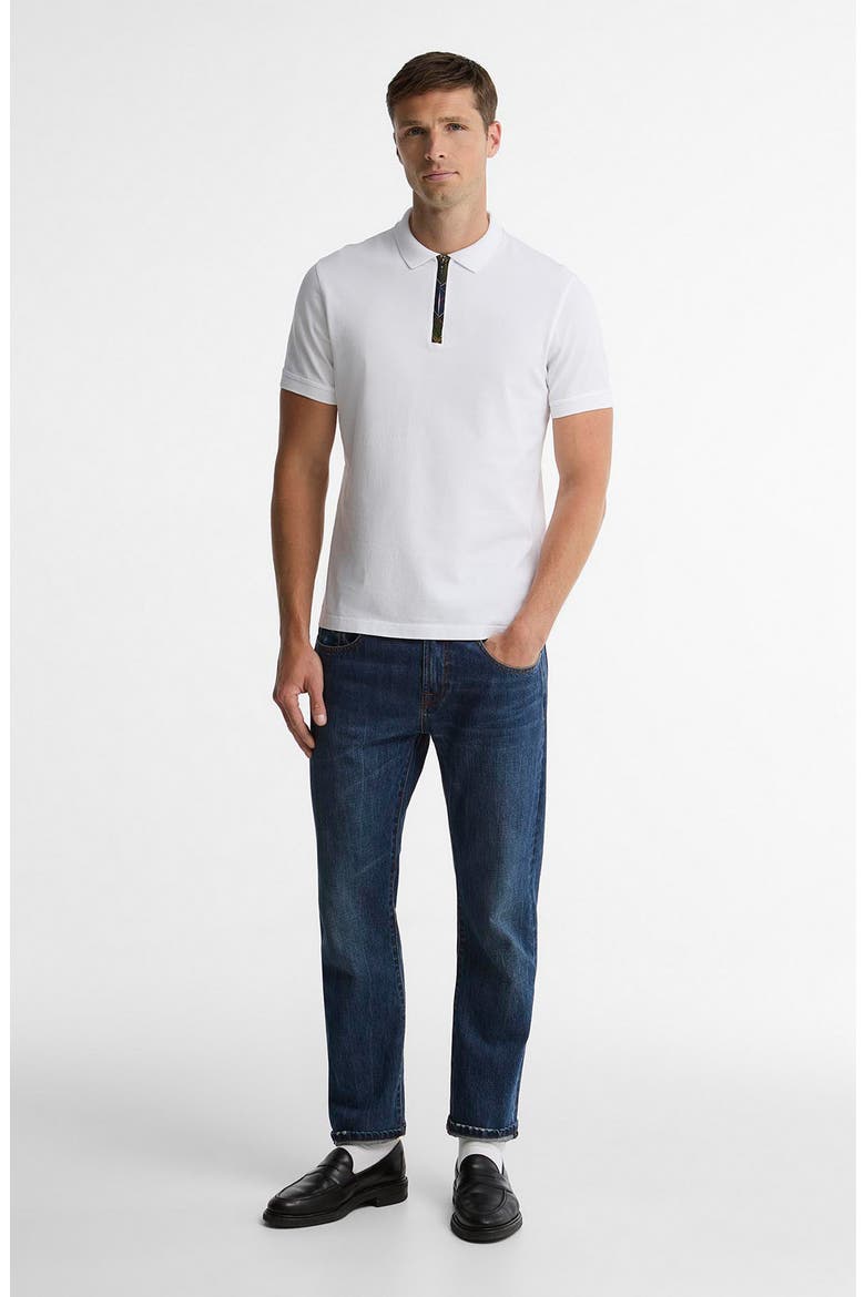Stately Zip Polo, Alternate, color, WHITE