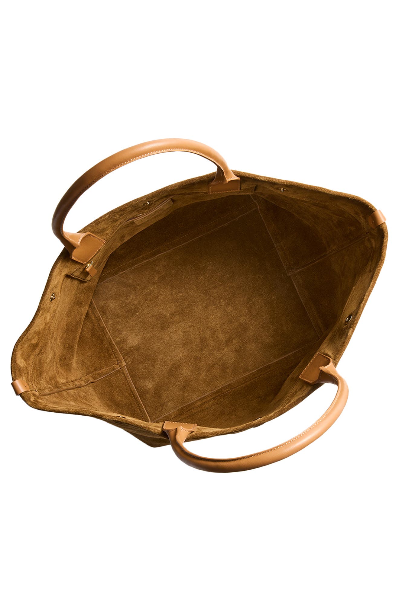 Altuzarra Small Suede Tote, Alternate, color, Golden Oak