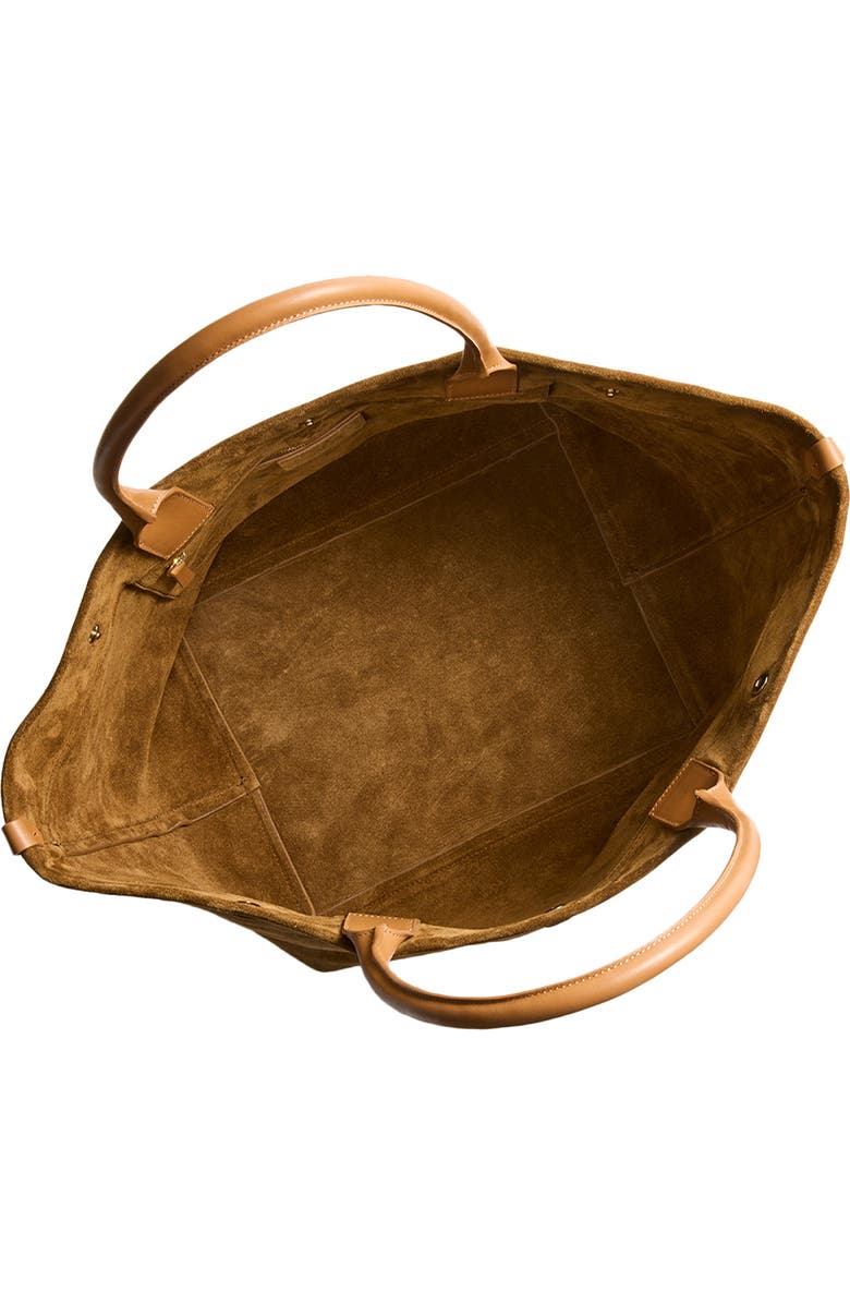 Altuzarra Small Suede Tote, Alternate, color, Golden Oak