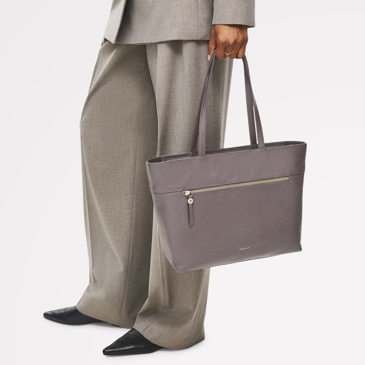 Radley Fountain Road Medium Ziptop Tote Bag, Alternate, color, Thunder