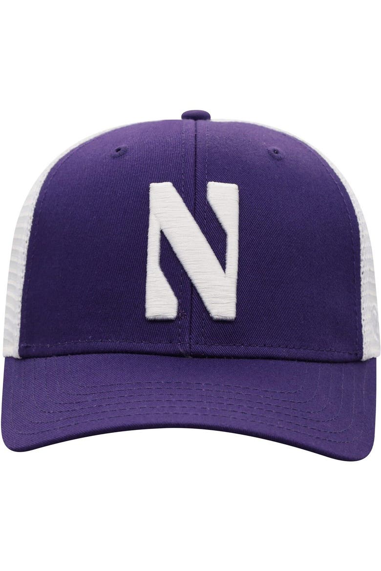 Men's Top of the World Purple/White Northwestern Wildcats Trucker Snapback Hat, Alternate, color, Purple