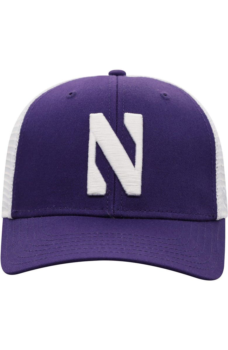 TOP OF THE WORLD Men's Top of the World Purple/White Northwestern Wildcats Trucker Snapback Hat, Alternate, color, Purple