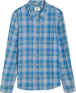 Marine Layer Classic Plaid Stretch Cotton Button-Up Shirt