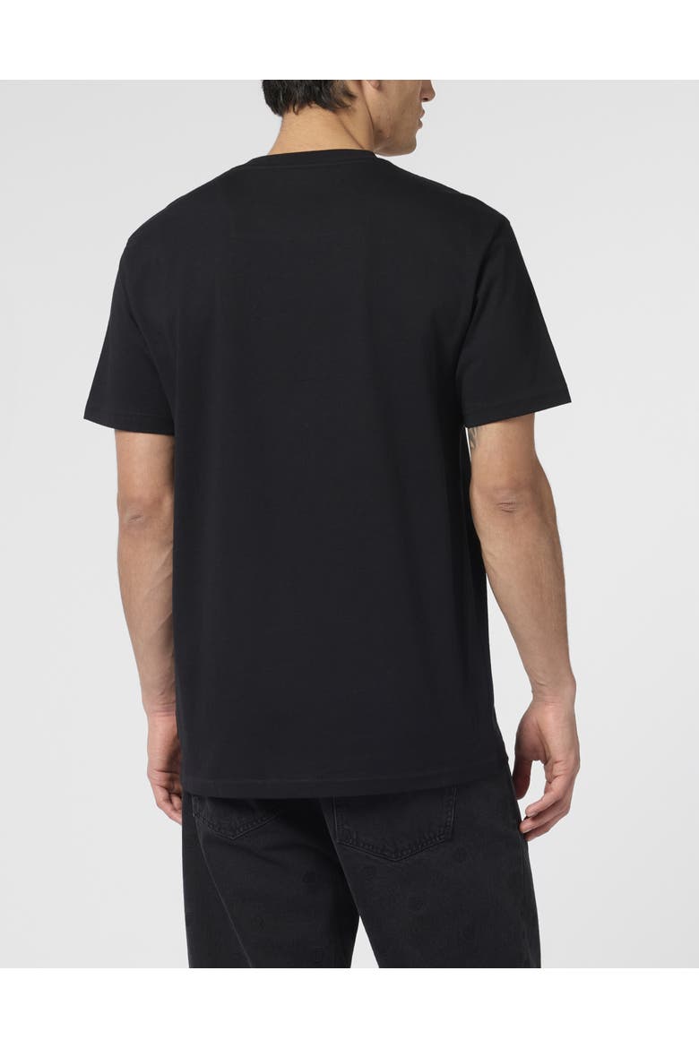 Roundneck T-Shirt Puffy Red Skull Skull Men, Alternate, color, black