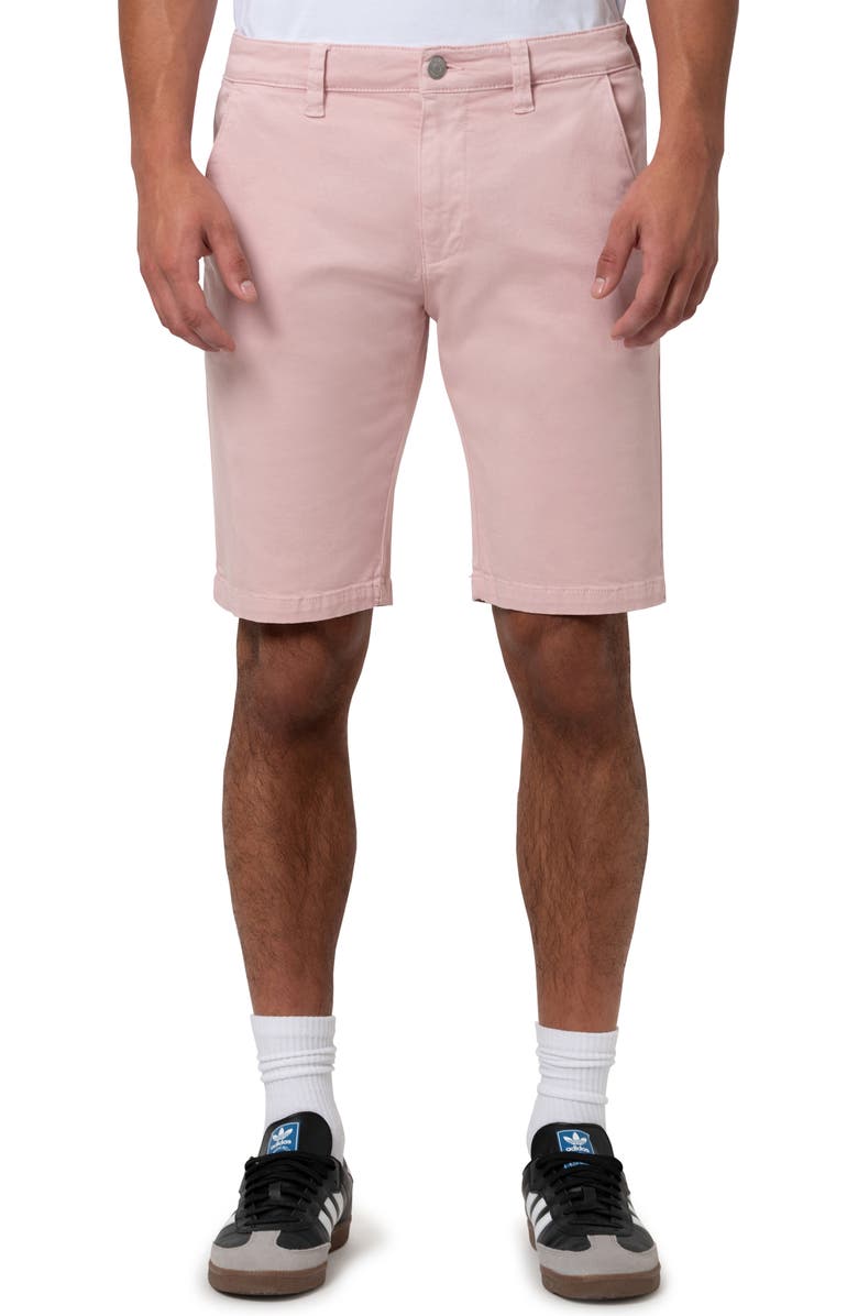 Mavi Jeans Noah Stretch Twill Flat Front Shorts, Main, color, Flamingo Casual Twill