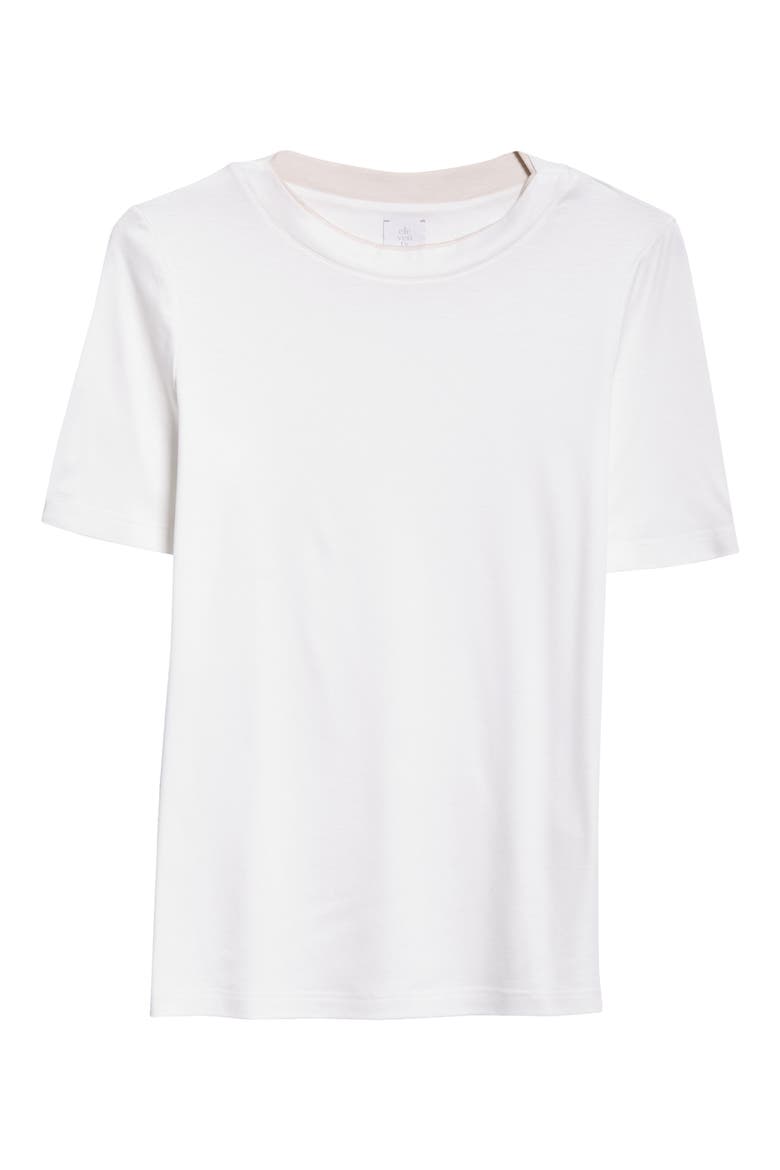 Layered Crewneck T-Shirt, Alternate, color, WHITE
