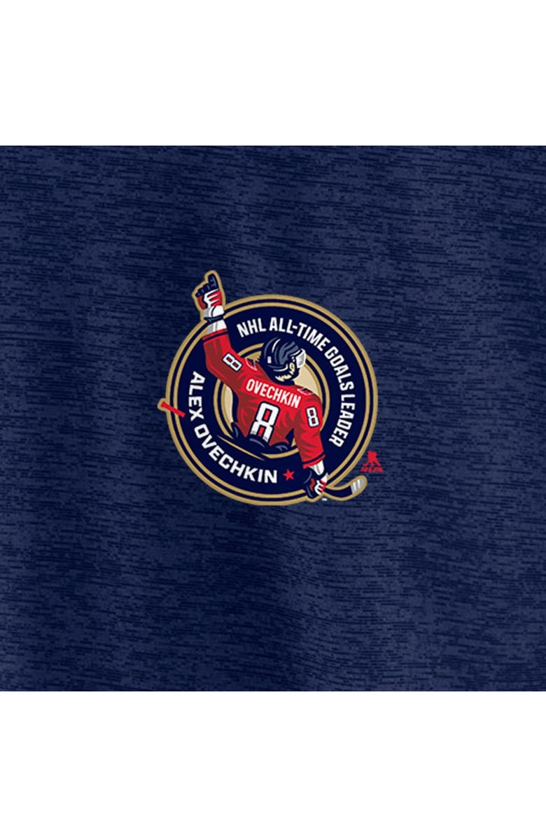 FANATICS Men's Fanatics Alexander Ovechkin Navy Washington Capitals NHL All-Time Leading Goal Scorer GR8 895 Quarter-Zip Top, Alternate, color, Navy