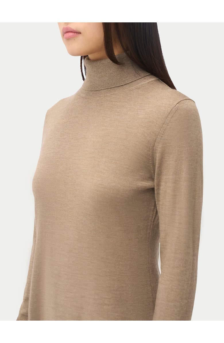 GOBI Mongolian Cashmere Cashmere Silk Turtleneck Sweater, Alternate, color, Taupe