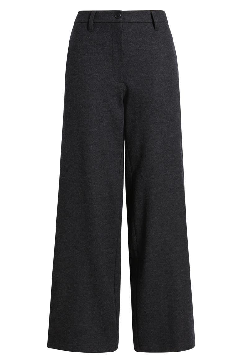Wide Leg Virgin Wool Pants, Alternate, color, CHARCOAL