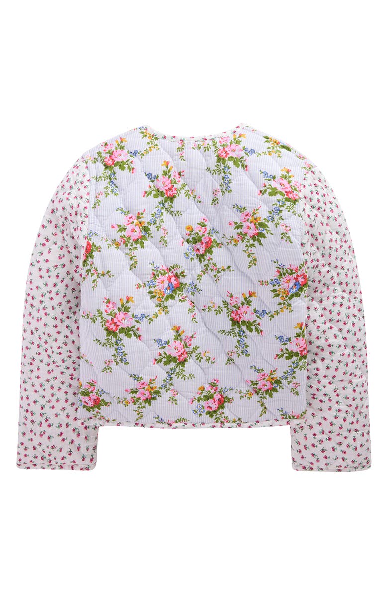 Mini Boden Kids' Quilted Reversible Jacket, Alternate, color, Floral Hotch Potch
