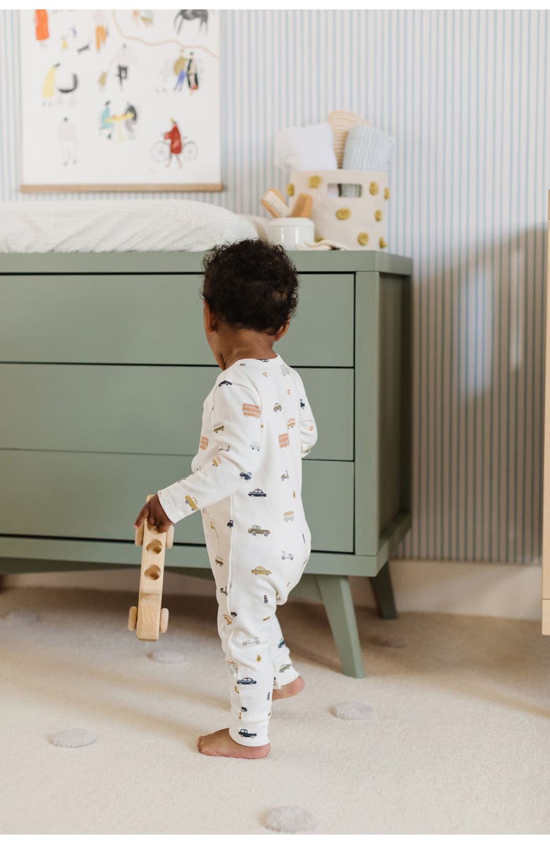 Pehr Rush Hour Organic Cotton Romper, Alternate, color, 