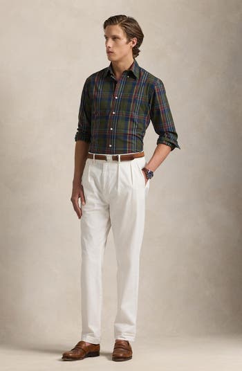 Madras Plaid Performance Button-Down Shirt