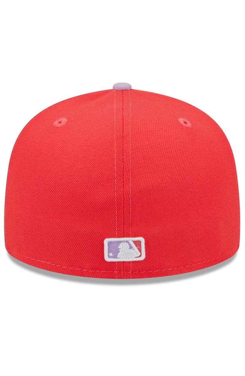 New Era Men's New Era Red/Lavender Detroit Tigers Spring Color Two-Tone 59FIFTY Fitted Hat, Alternate, color, 