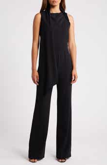 Black Halo Enola Side Drape Sleeveless Jumpsuit