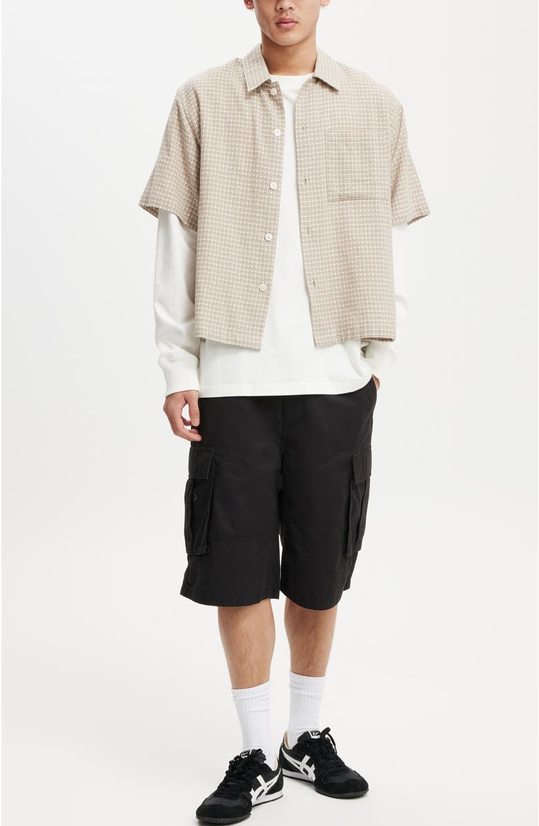 Cotton On Baggy Cargo Short, Alternate, color, Black