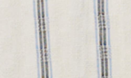 Les Deux Stanley Stripe Cotton Dobby Zip Jacket In White