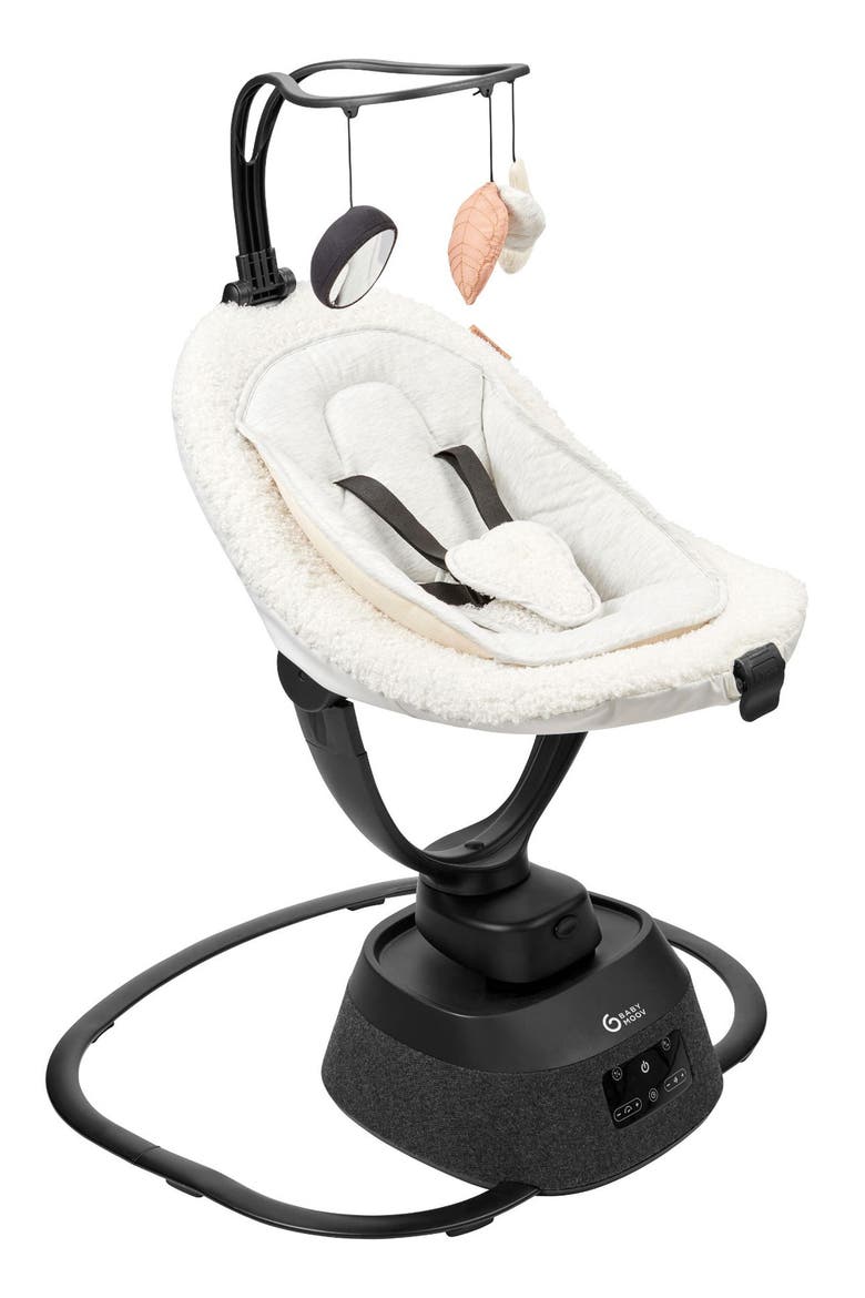 Swoon Evolution Connect Smart Baby Swing, Main, color, CURLY WHITE