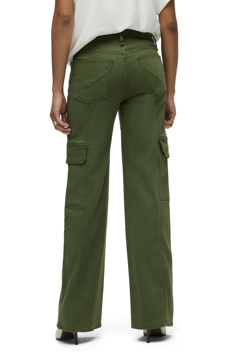 Rosie Seamed High Waist Wide Leg Cargo Jeans, Alternate, color, CYPRESS