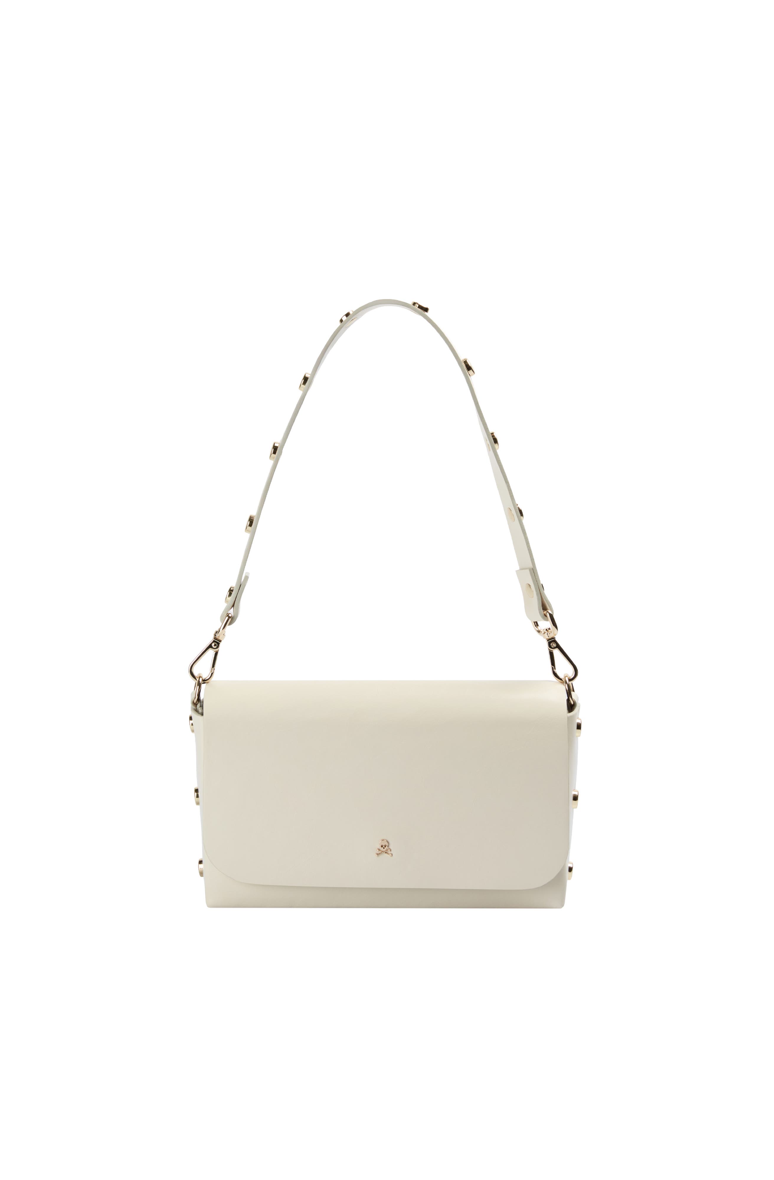 Mini Leather Studs Bag, Main, color, Ecru