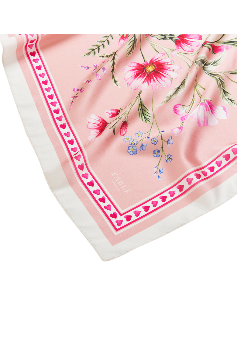 Fable England Penelope Story Square Scarf, Alternate, color, Light/Pastel Pink