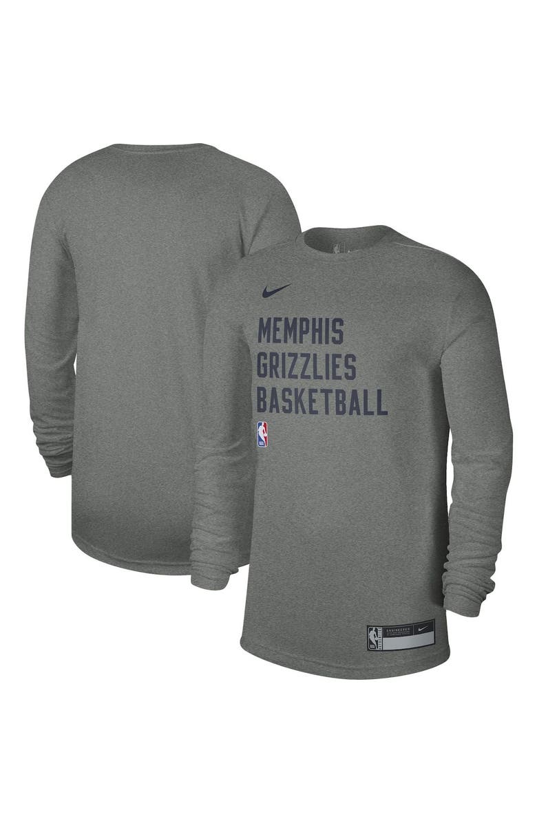 Nike Unisex Nike Heather Gray Memphis Grizzlies 2023/24 Legend On-Court Practice Long Sleeve T-Shirt, Main, color, Heather Gray