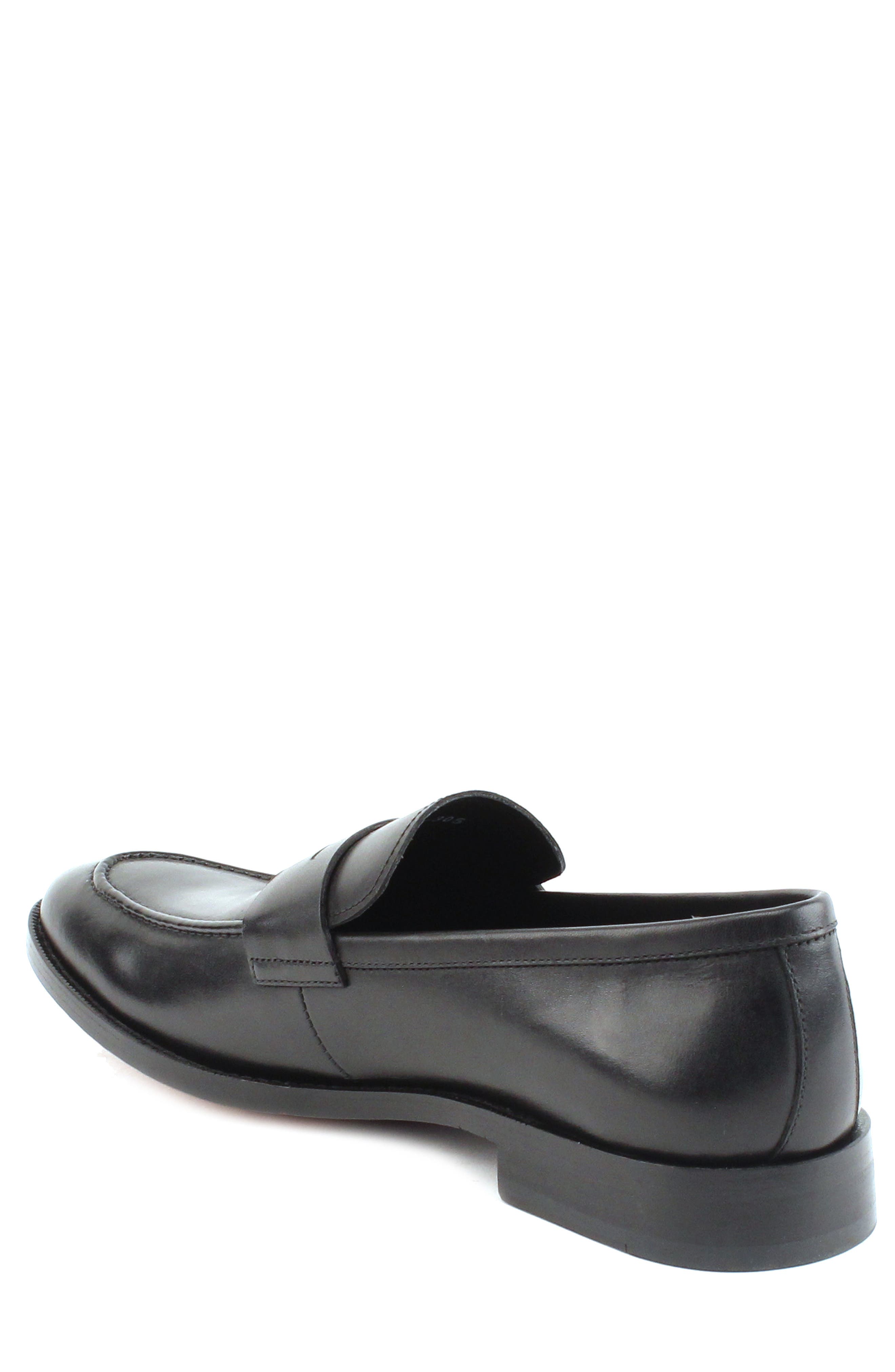 Gordon Rush Henderson Penny Loafer, Alternate, color, Black Leather